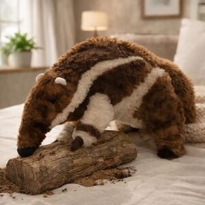 Anteater Medium  Plush Stuffed Animal‎ Brown White Realistic Classroom Zoo Toy